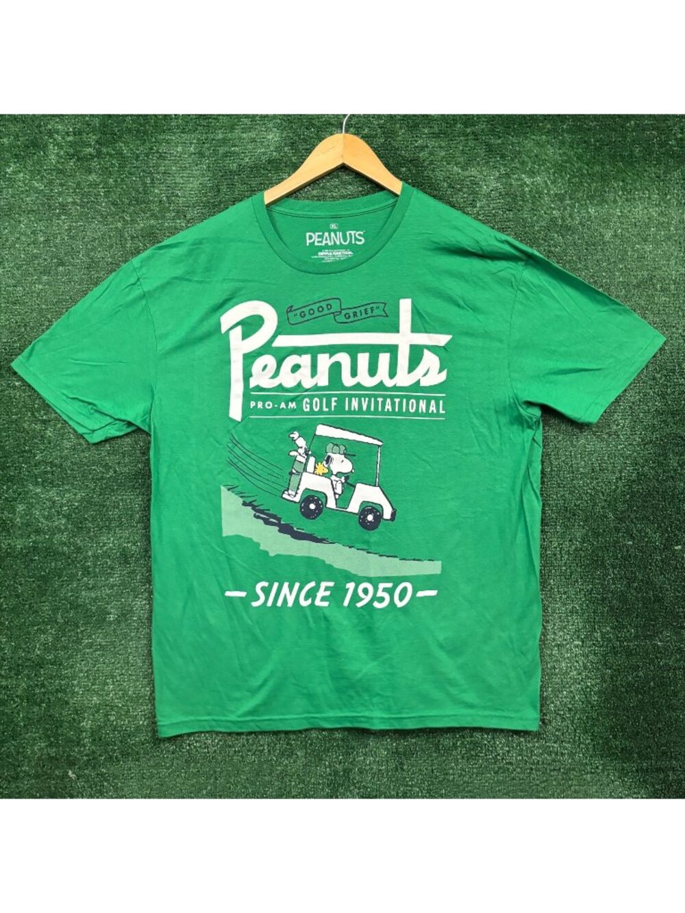 Peanuts Snoopy Pro Am Golf Invitational Good Grief T-Shirt Size Extra Large